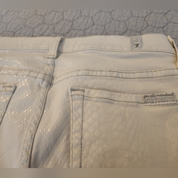 Unique 7 for All Mankind White Skinny Jeans: size 27 - Picture 7 of 14